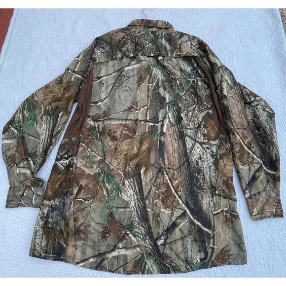RedHead Long Sleeve Button Down Oak Vented Hunting Shirts Camo Brown Sz XL - Picture 2 of 12